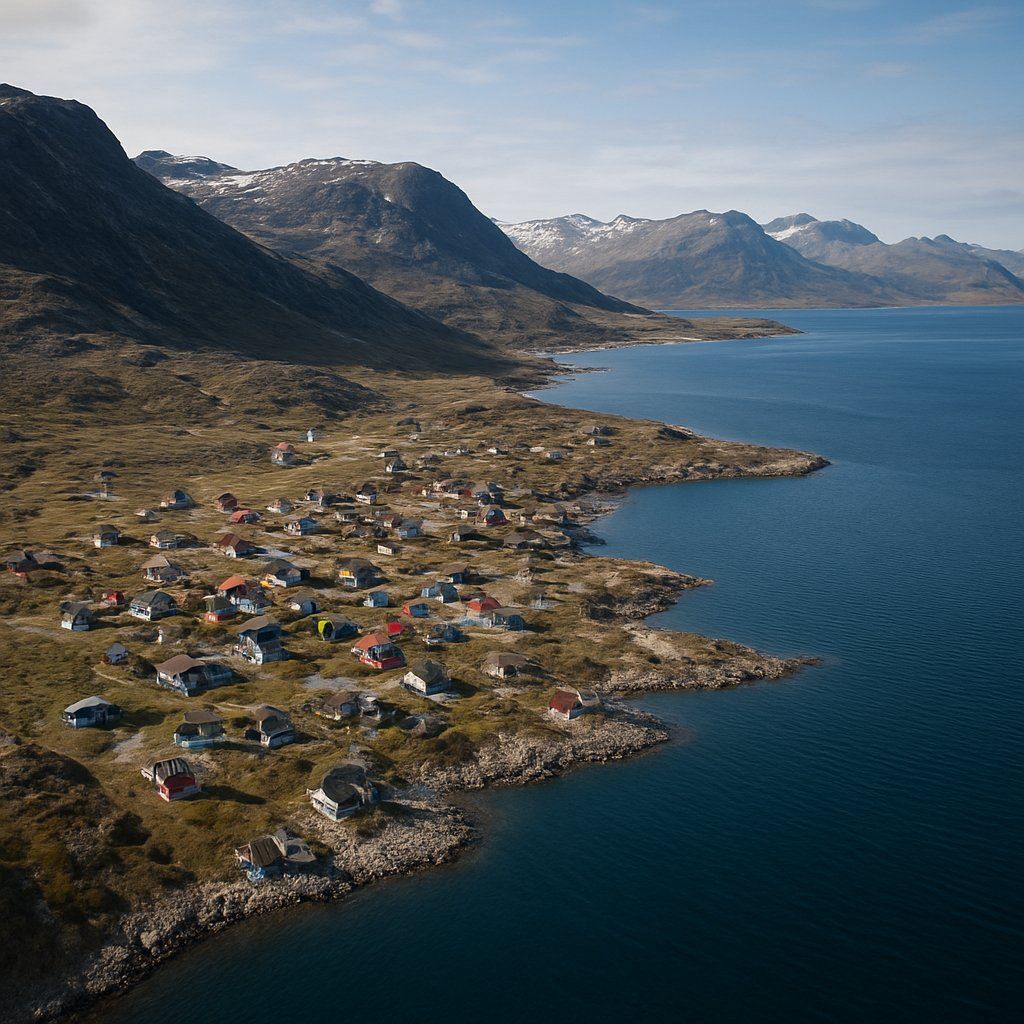 Saqqaq, Greenland Cruise Port - overhead view of the Saqqaq itinerary stop located in the Polar Regions cruising region