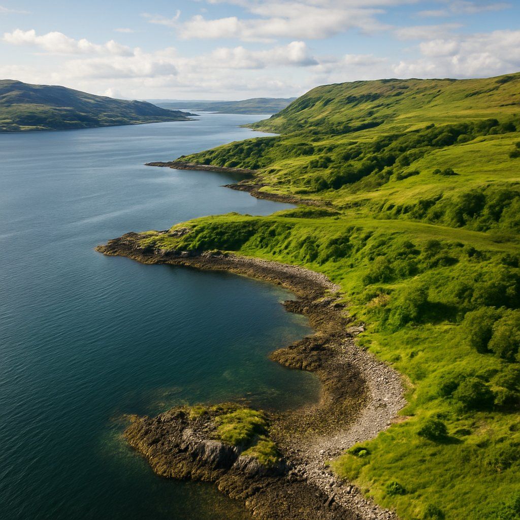 Scenic Cruising Sound Of Mull Scotland Cruise Port - overhead view of the Sound Of Mull itinerary stop located in the Europe - Western Europe cruising region