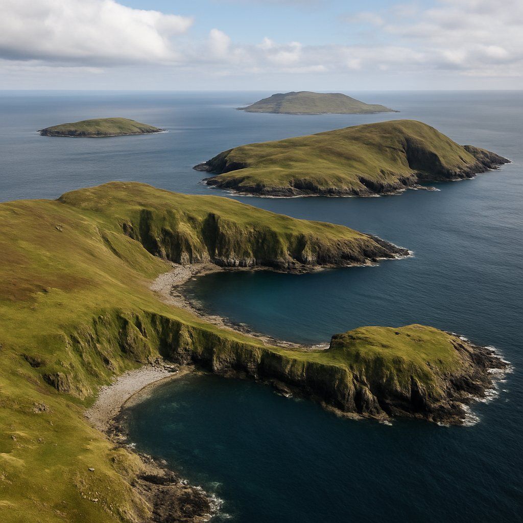 Shiant Islands Scotland United Kingdom Cruise Port - overhead view of the Shiant Islands itinerary stop located in the Europe - Western Europe cruising region