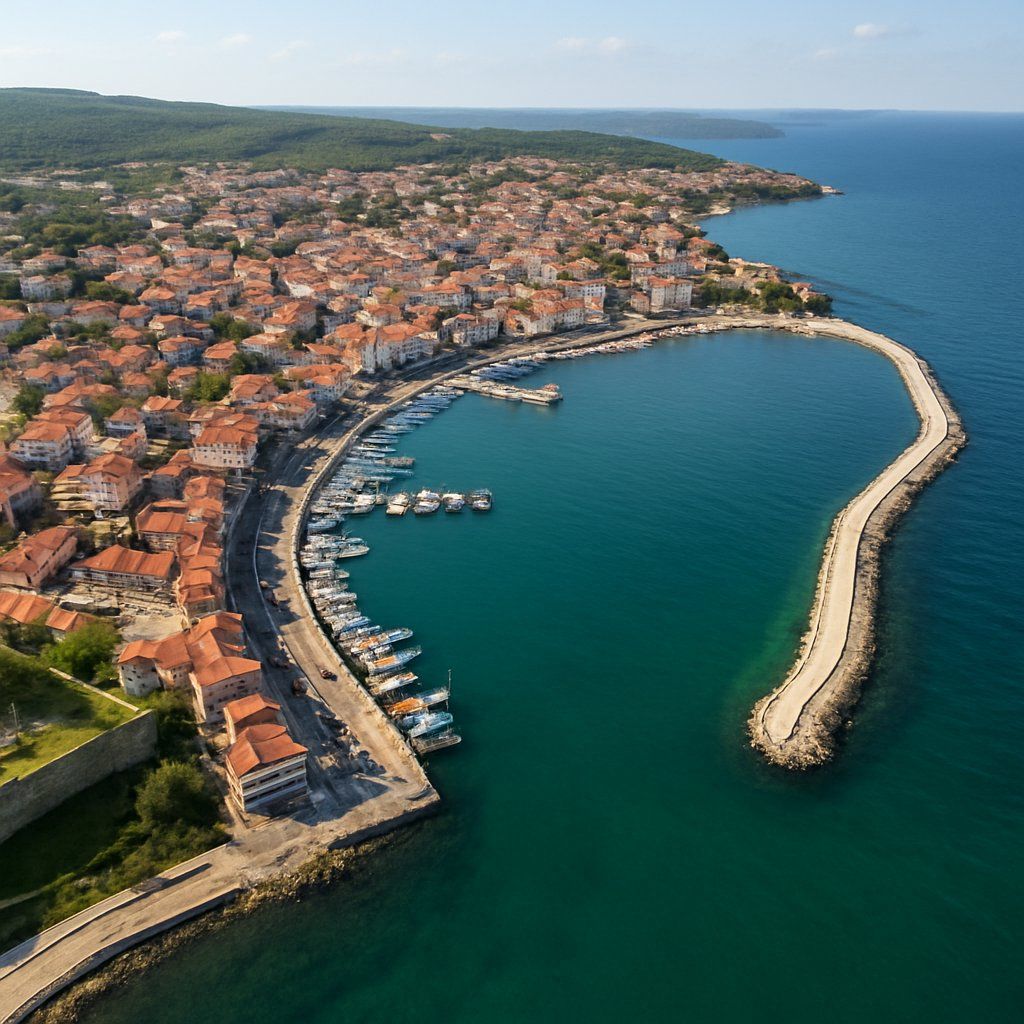 Sinop Cruise Port - overhead view of the Sinop itinerary stop located in the Europe - Eastern Europe cruising region