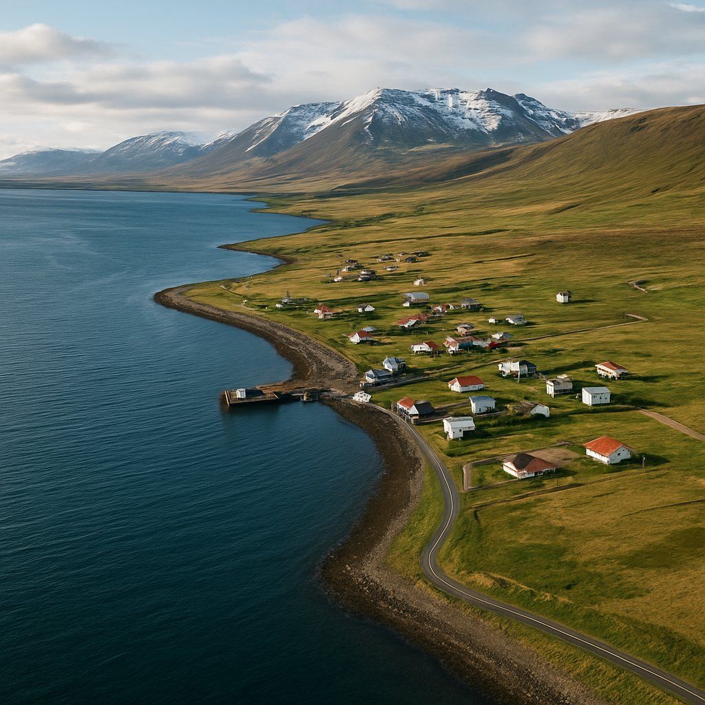 Skagafjordur, Iceland Cruise Port - overhead view of the Skagafjordur itinerary stop located in the Polar Regions cruising region