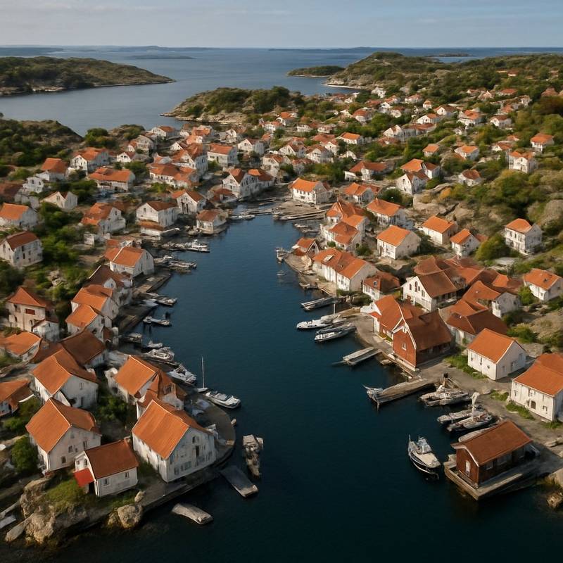 Skudeneshavn, Norway Cruise Port - overhead view of the Skudeneshavn itinerary stop located in the Europe - Northern Europe cruising region