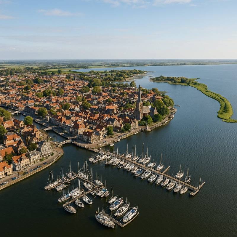Sneek (friesland), Netherlands Cruise Port - overhead view of the Sneek itinerary stop located in the Europe - Western Europe cruising region