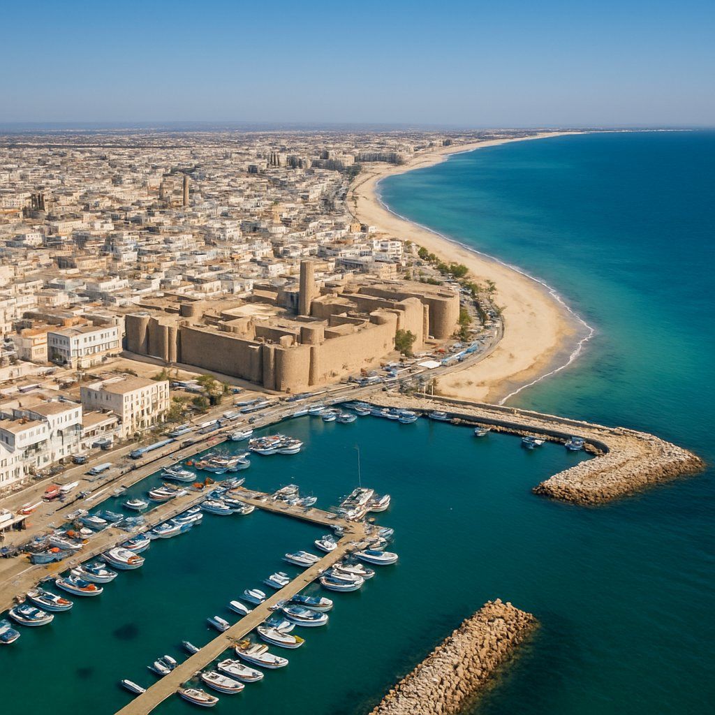 Sousse, Tunisia Cruise Port - overhead view of the Sousse itinerary stop located in the Other (Asia/Africa/Middle East) cruising region
