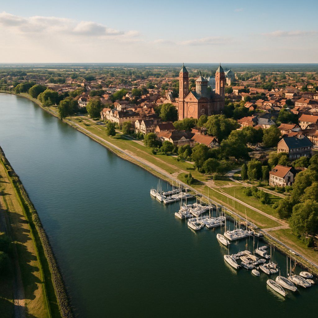 Speyer, Germany Cruise Port - overhead view of the Speyer itinerary stop located in the Europe - Western Europe cruising region