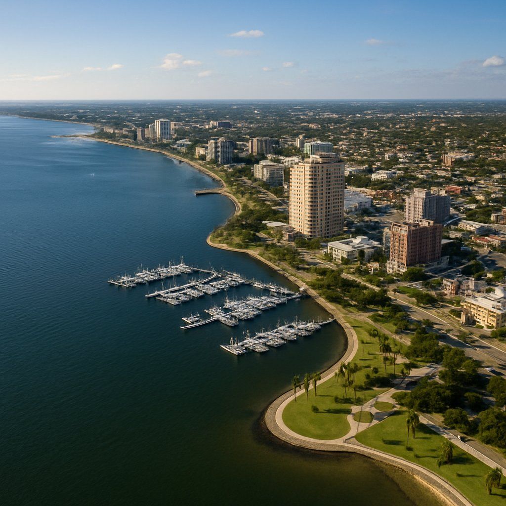 St. Petersburg, Florida Cruise Port - overhead view of the St. Petersburg itinerary stop located in the U.S. - Southeast cruising region