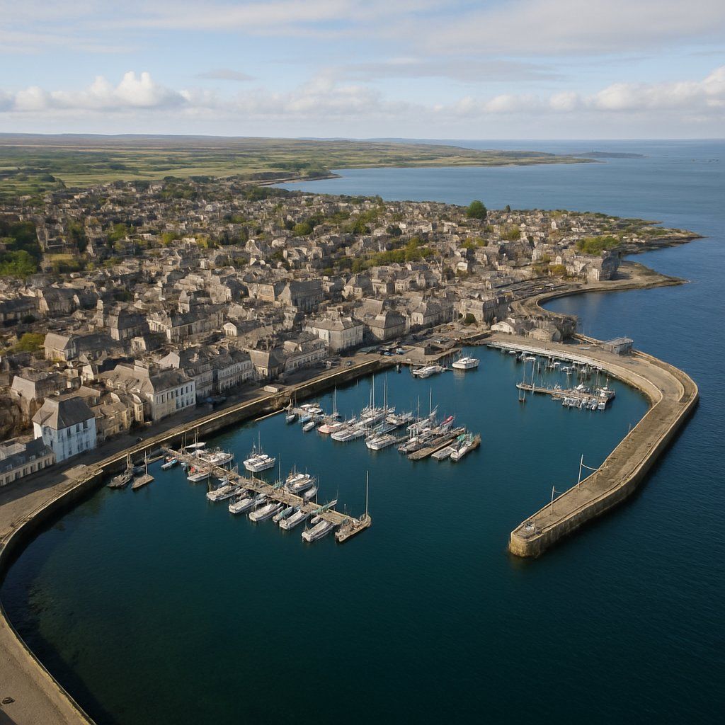 Stornoway, Lewis, Outer Hebrides Cruise Port - overhead view of the Stornoway itinerary stop located in the Europe - Western Europe cruising region