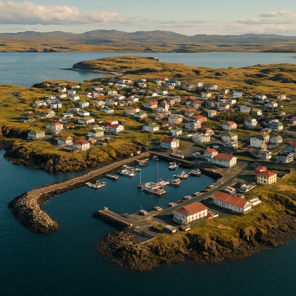 Stykkisholmur, Iceland Cruise Port - overhead view of the Stykkisholmur itinerary stop located in the Polar Regions cruising region