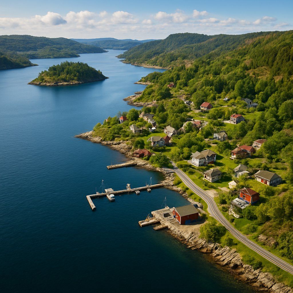 Sundsvollsundet Norway Cruise Port - overhead view of the Sundsvollsundet itinerary stop located in the Europe - Northern Europe cruising region