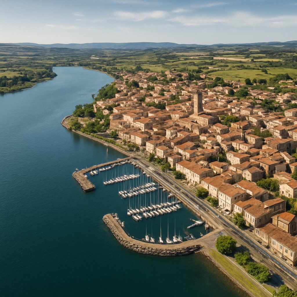 Tain Lhermitage, France Cruise Port - overhead view of the Tain Lhermitage itinerary stop located in the Europe - Western Europe cruising region