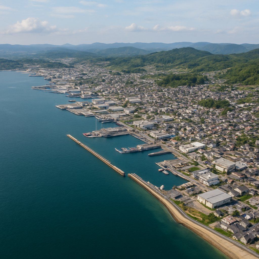 Tamano, Okayama, Japan Cruise Port - overhead view of the Tamano itinerary stop located in the Other (Asia/Africa/Middle East) cruising region