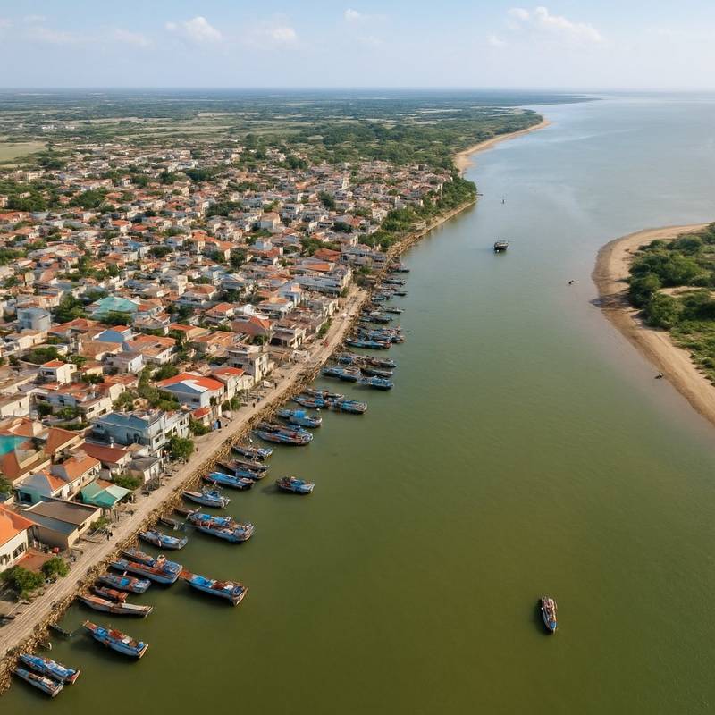Tan Chau, Vietnam Cruise Port - overhead view of the Tan Chau itinerary stop located in the Other (Asia/Africa/Middle East) cruising region