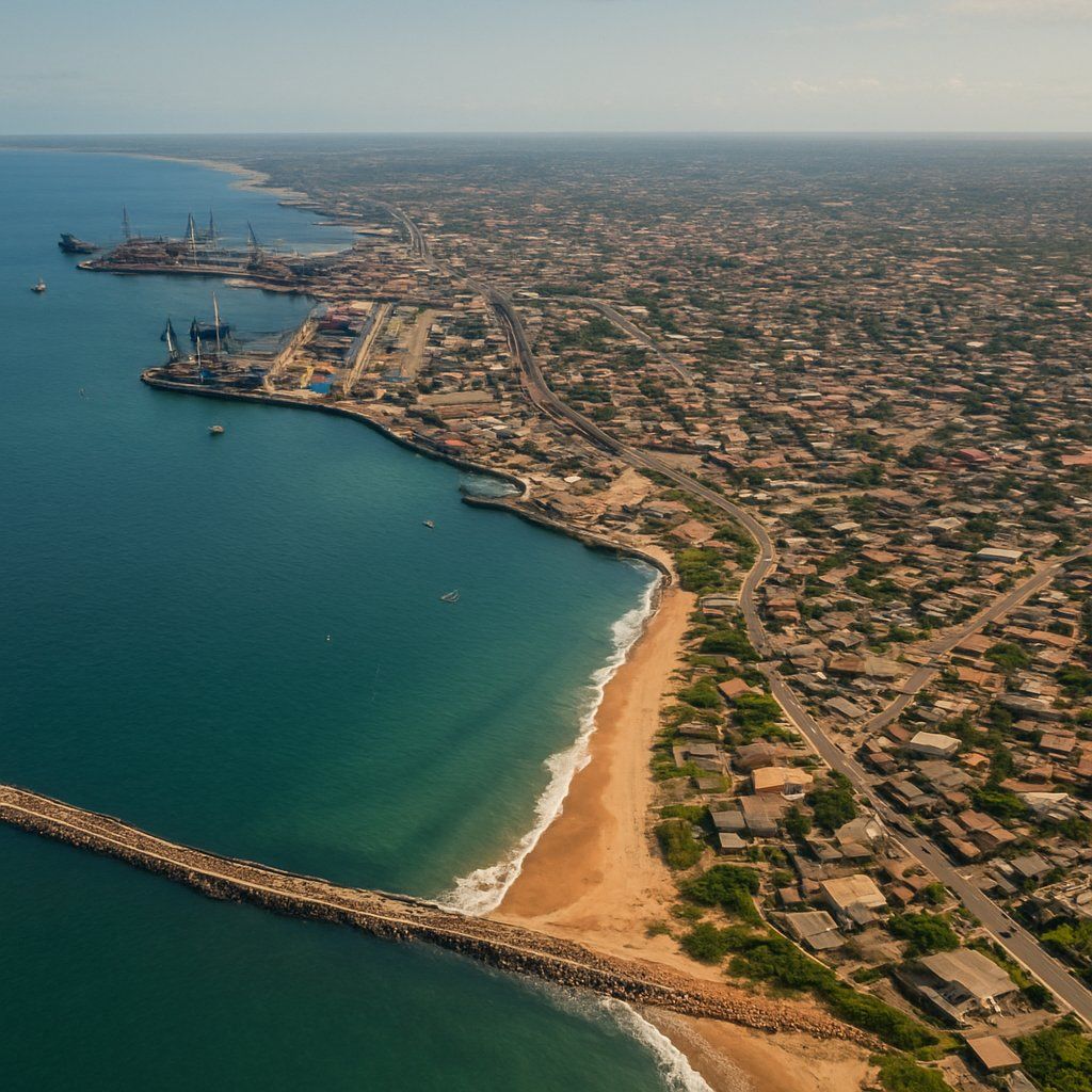Tema (accra), Ghana Cruise Port - overhead view of the Tema itinerary stop located in the Other (Asia/Africa/Middle East) cruising region
