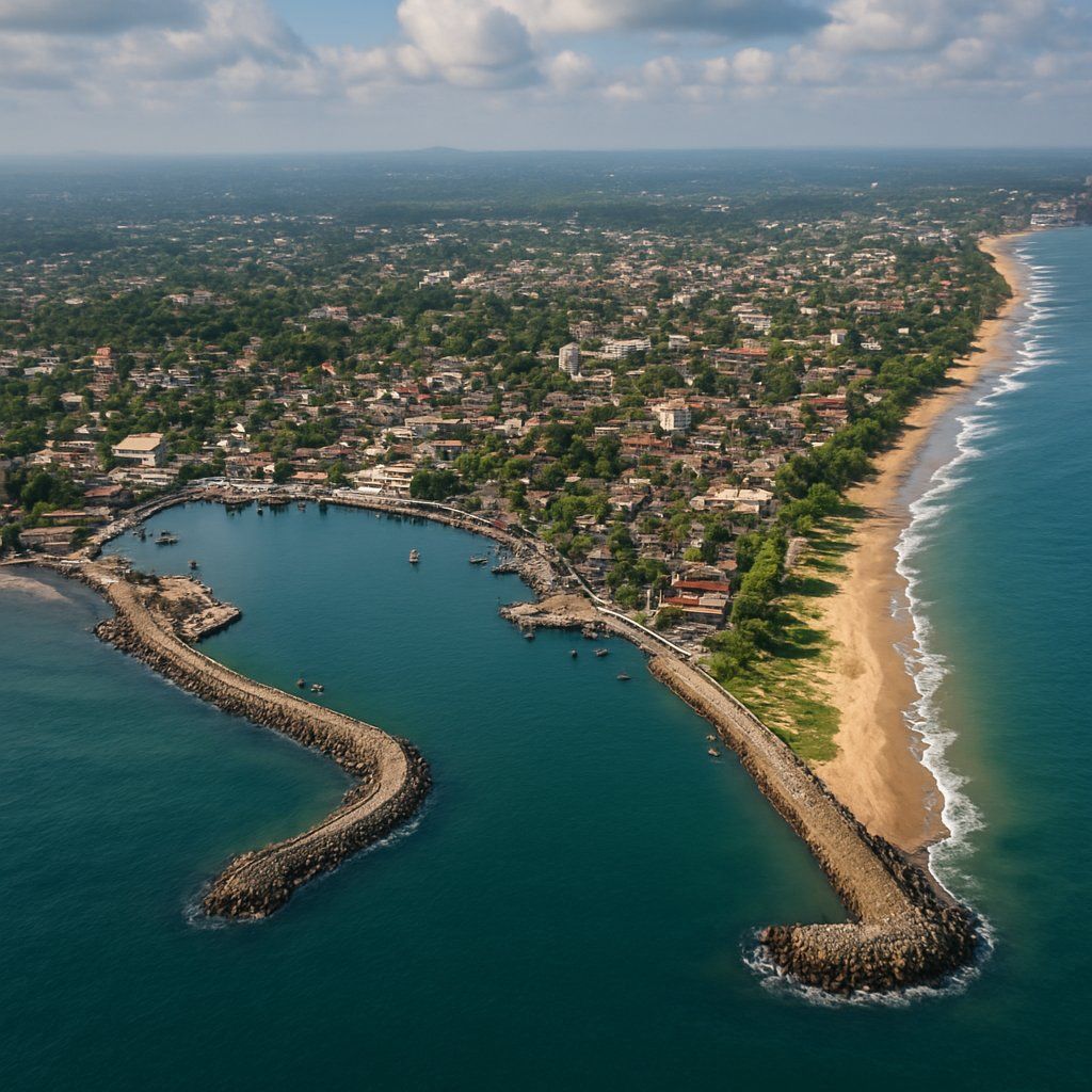 Thiruvananthapuram (trivandrum), India Cruise Port - overhead view of the Thiruvananthapur itinerary stop located in the Other (Asia/Africa/Middle East) cruising region