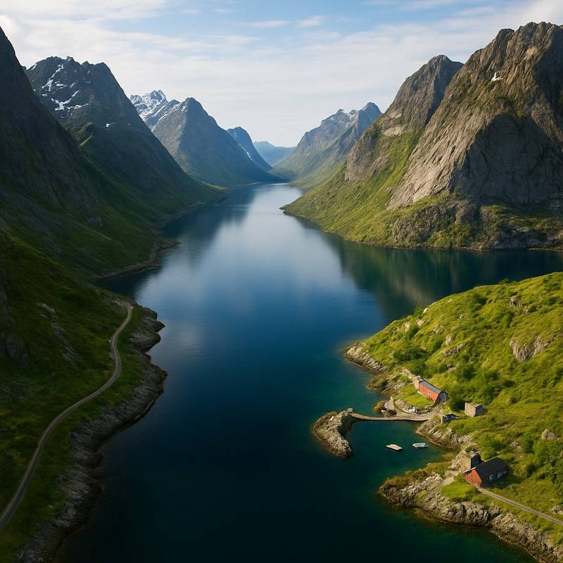 Trollfjord, Norway Cruise Port - overhead view of the Trollfjord itinerary stop located in the Europe - Northern Europe cruising region