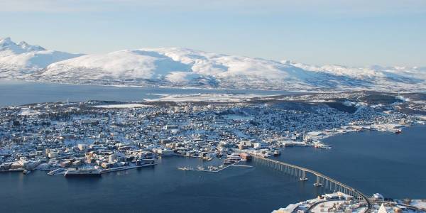 Tromso, Norway Cruise Port - overhead view of the Tromso itinerary stop located in the Europe - Northern Europe cruising region