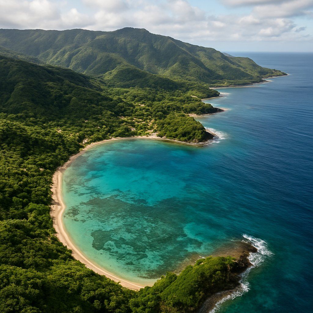 Ureparapara (parapara), Vanuatu Cruise Port - overhead view of the Ureparapara itinerary stop located in the South Pacific cruising region