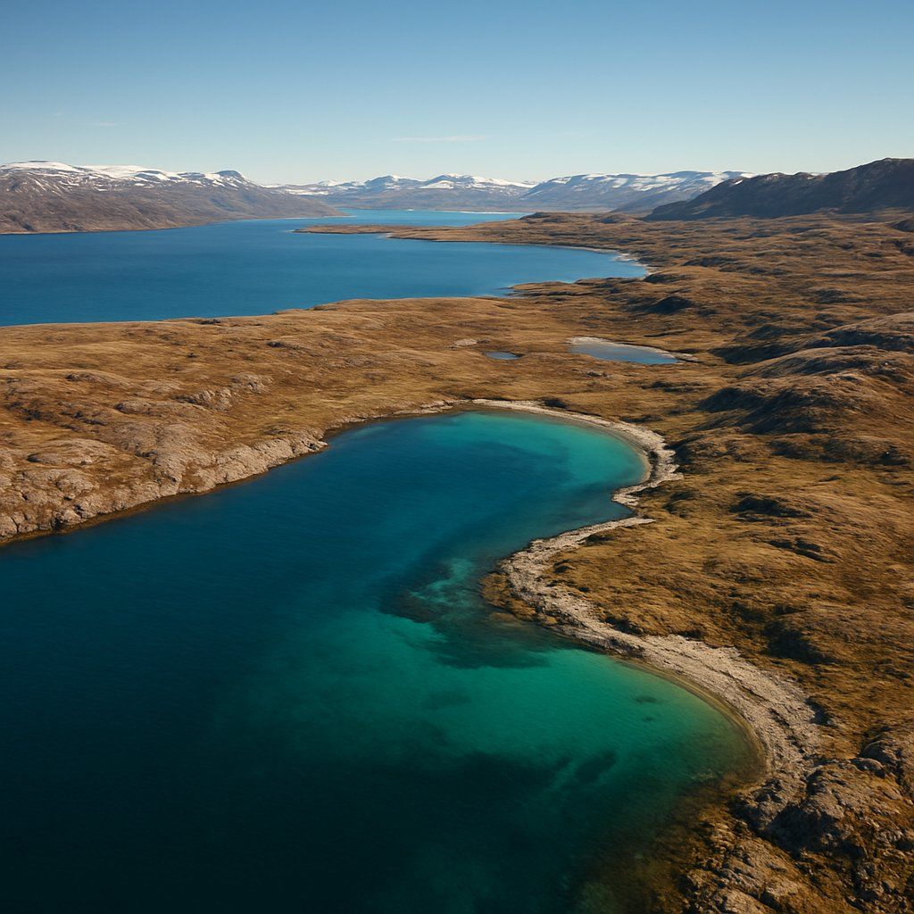 Uunartoq Island, Greenland Cruise Port - overhead view of the Uunartoq Isl itinerary stop located in the Polar Regions cruising region