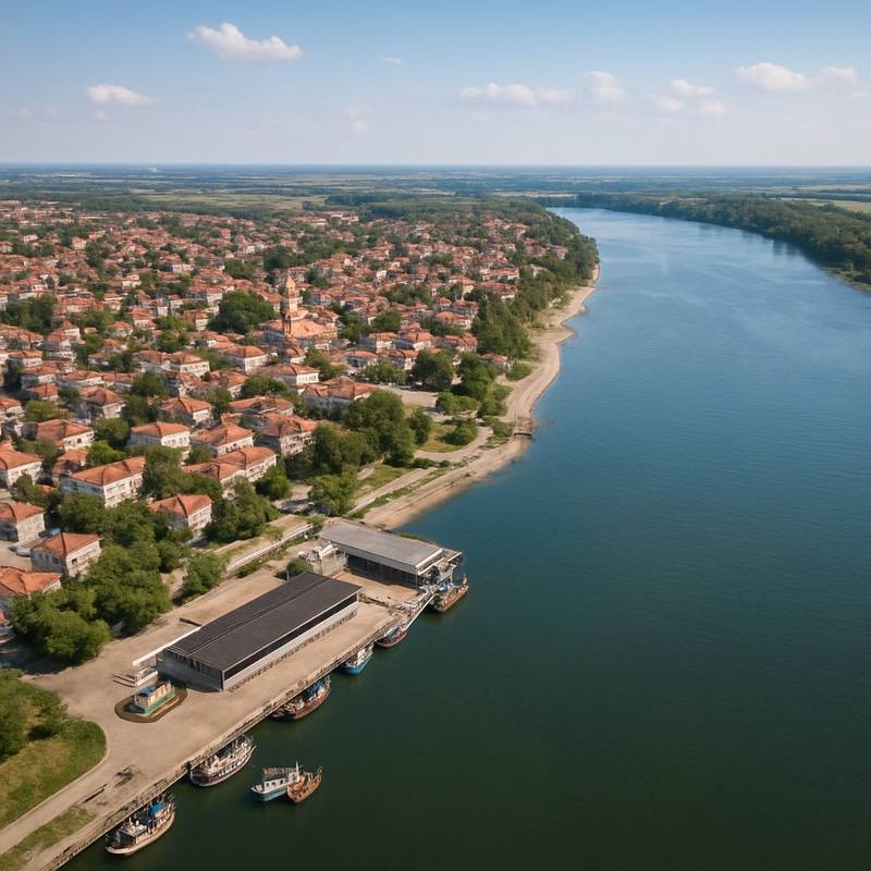 Vidin, Bulgaria Cruise Port - overhead view of the Vidin itinerary stop located in the Europe - Eastern Europe cruising region