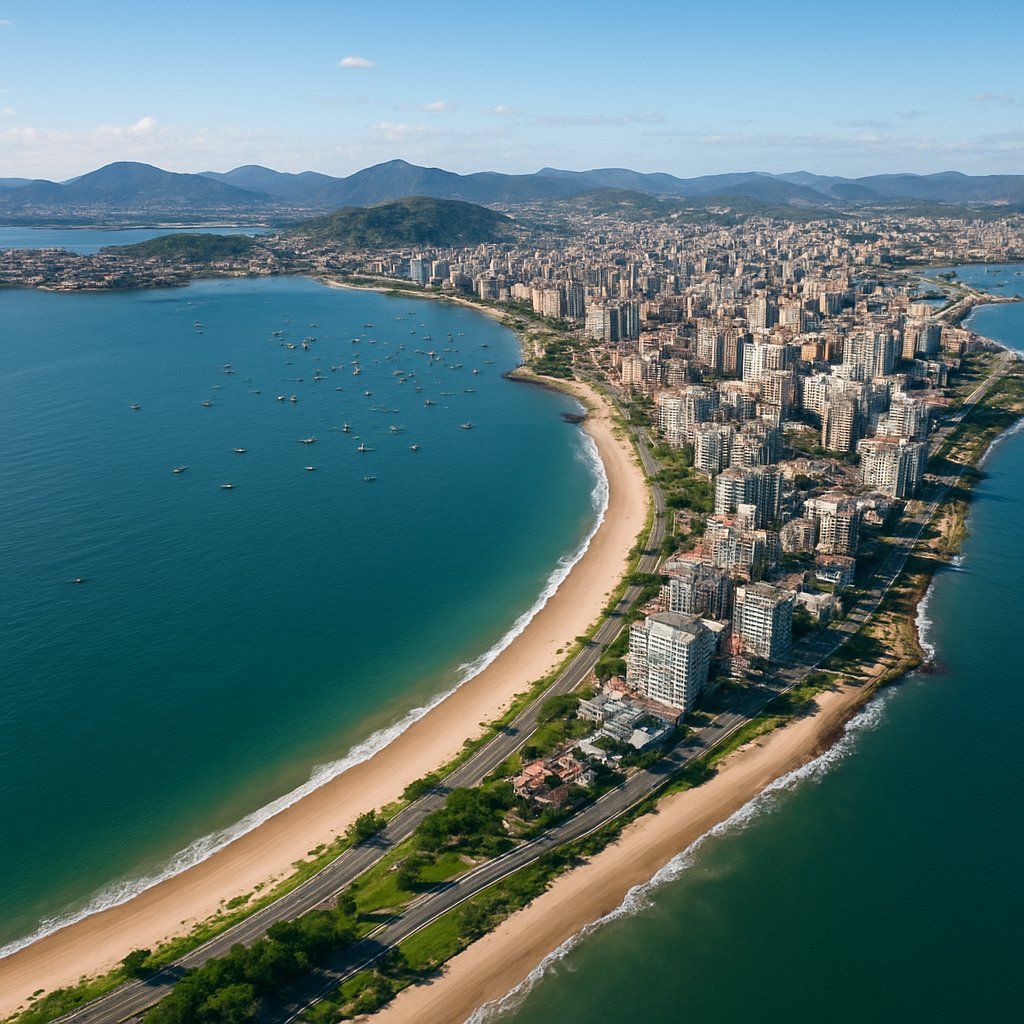 Vitoria, Brazil Cruise Port - overhead view of the Vitoria itinerary stop located in the South America cruising region