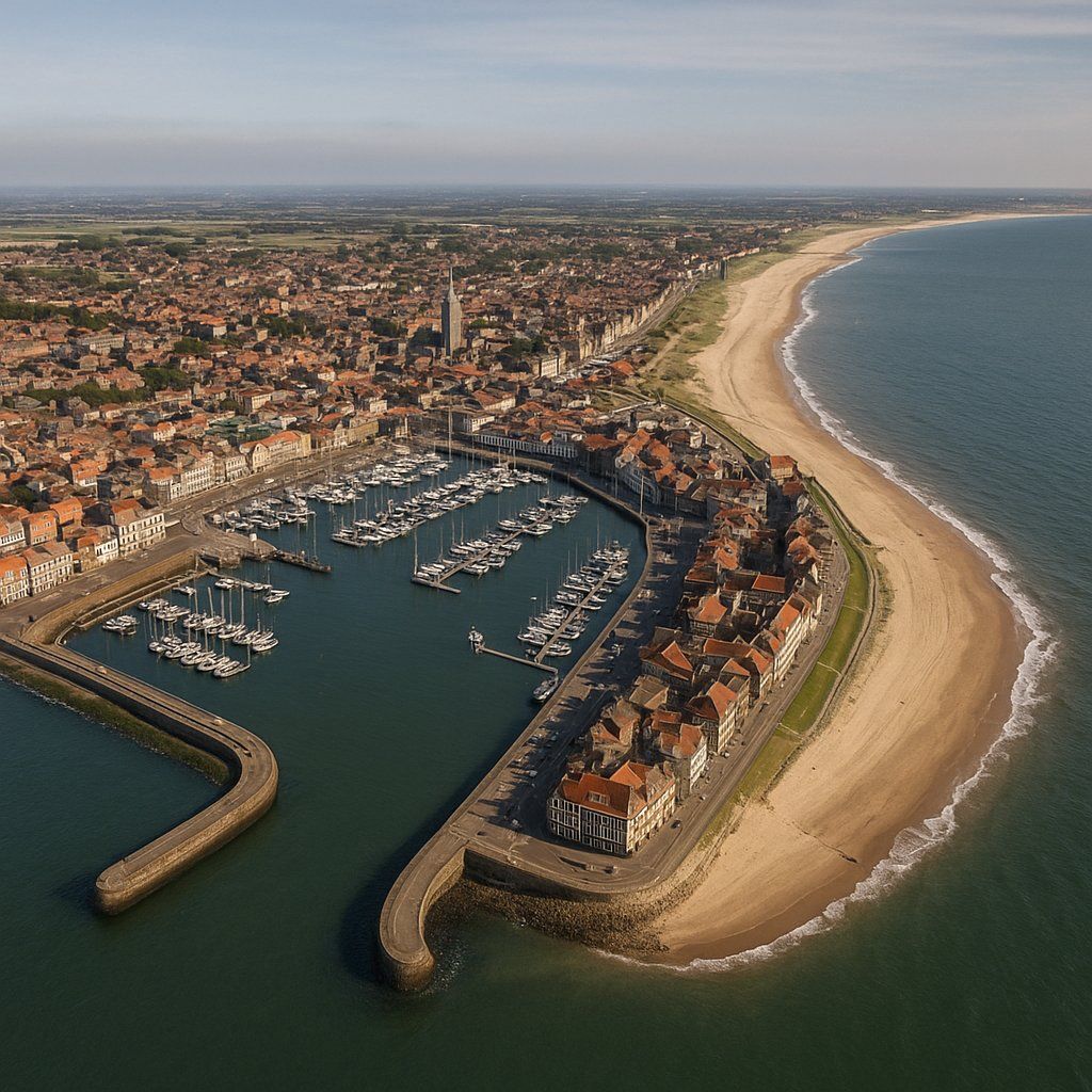 Vlissingen (flushing), Netherlands Cruise Port - overhead view of the Vlissingen itinerary stop located in the Europe - Western Europe cruising region