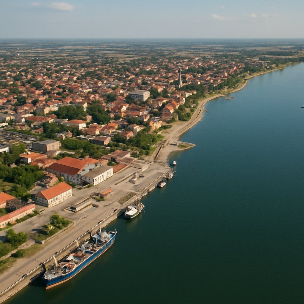 Vukovar (osijek), Croatia Cruise Port - overhead view of the Vukovar itinerary stop located in the Europe - Eastern Europe cruising region