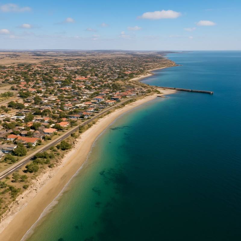 Wallaroo, South Australia Cruise Port - overhead view of the Wallaroo itinerary stop located in the South Pacific - Australia cruising region