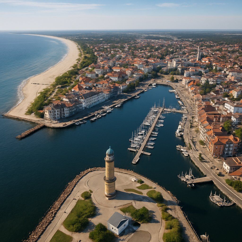Warnemunde (rostock), Germany Cruise Port - overhead view of the Warnemunde itinerary stop located in the Europe - Western Europe cruising region