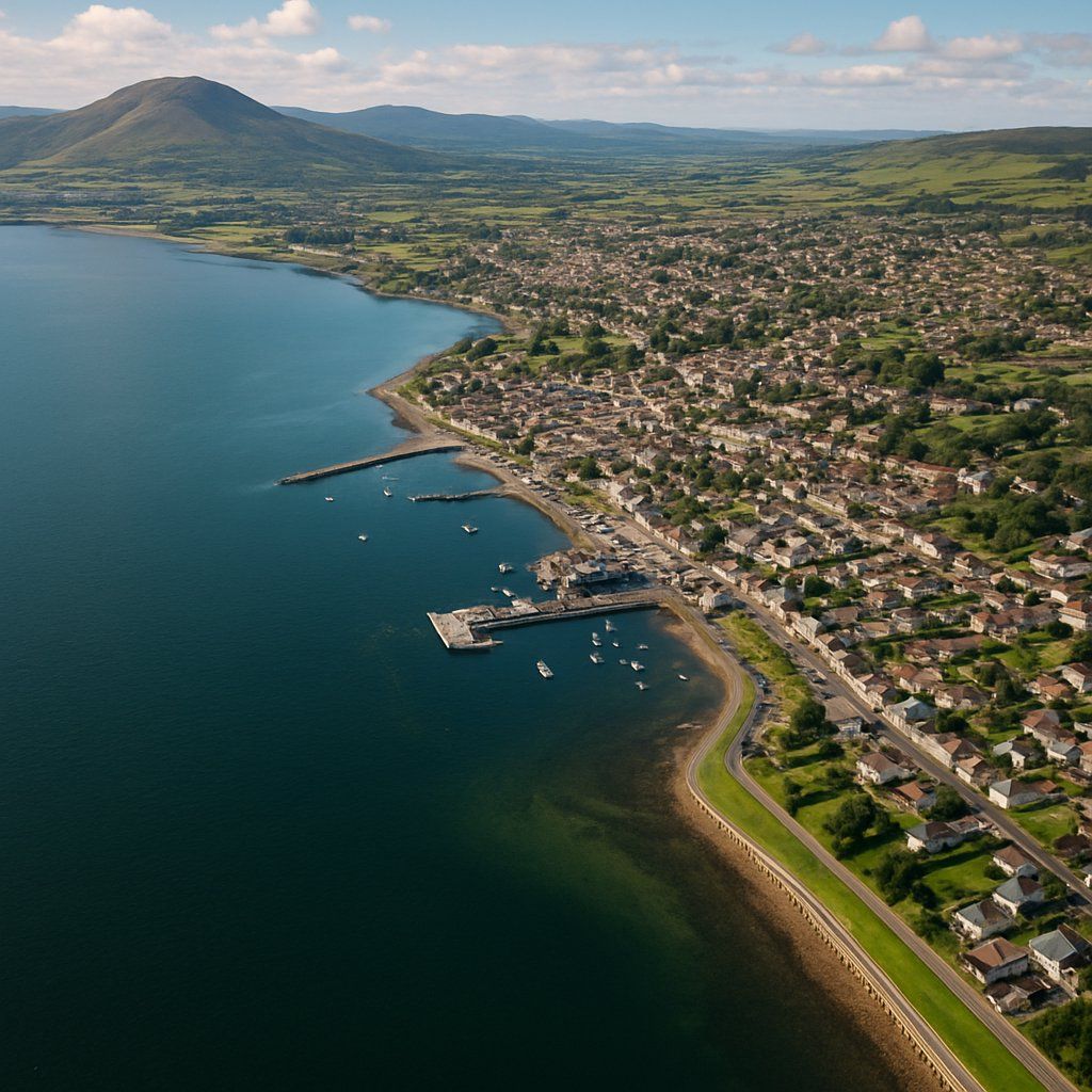 Warrenpoint Northern Ireland Cruise Port - overhead view of the Warrenpoint itinerary stop located in the Europe - Western Europe cruising region
