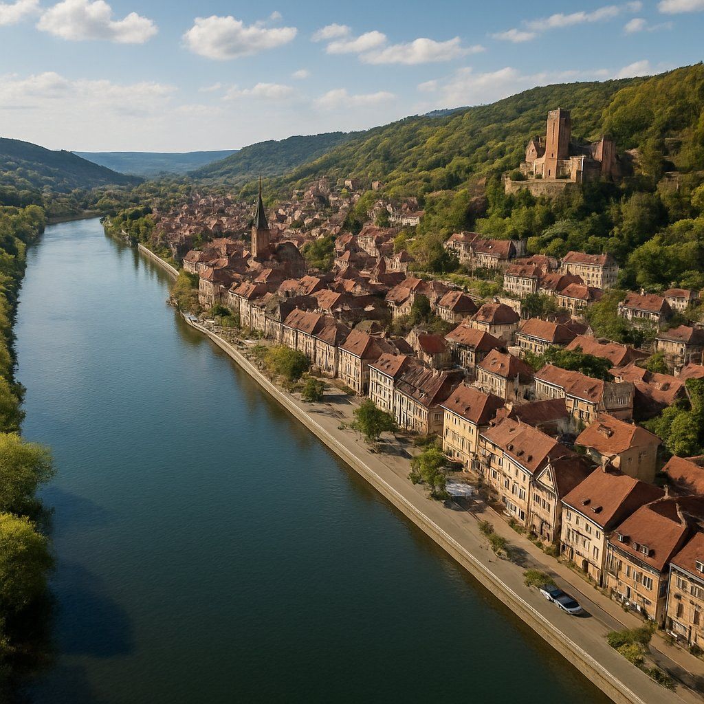 Wertheim, Germany Cruise Port - overhead view of the Wertheim itinerary stop located in the Europe - Western Europe cruising region
