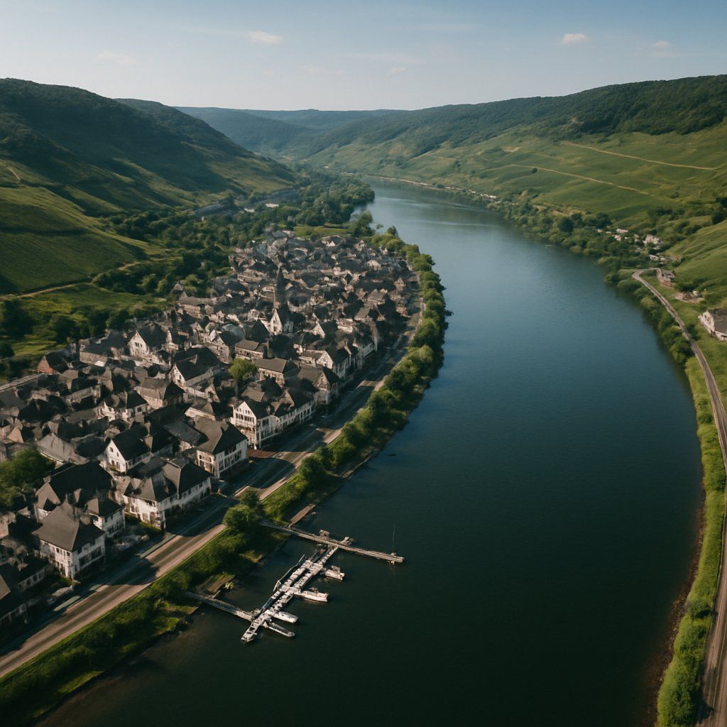 Winningen Cruise Port - overhead view of the Winningen itinerary stop located in the Europe - Western Europe cruising region