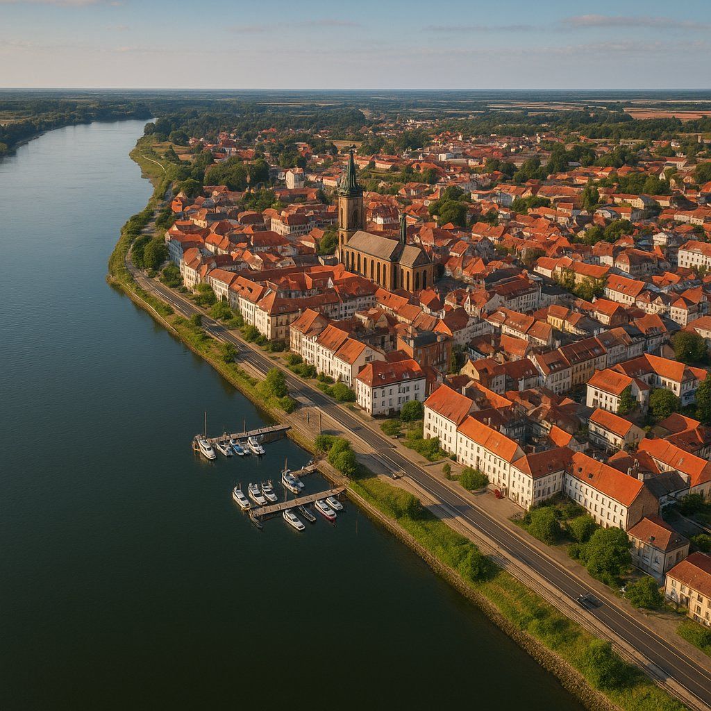Wittenberg, Germany Cruise Port - overhead view of the Wittenberg itinerary stop located in the Europe - Western Europe cruising region