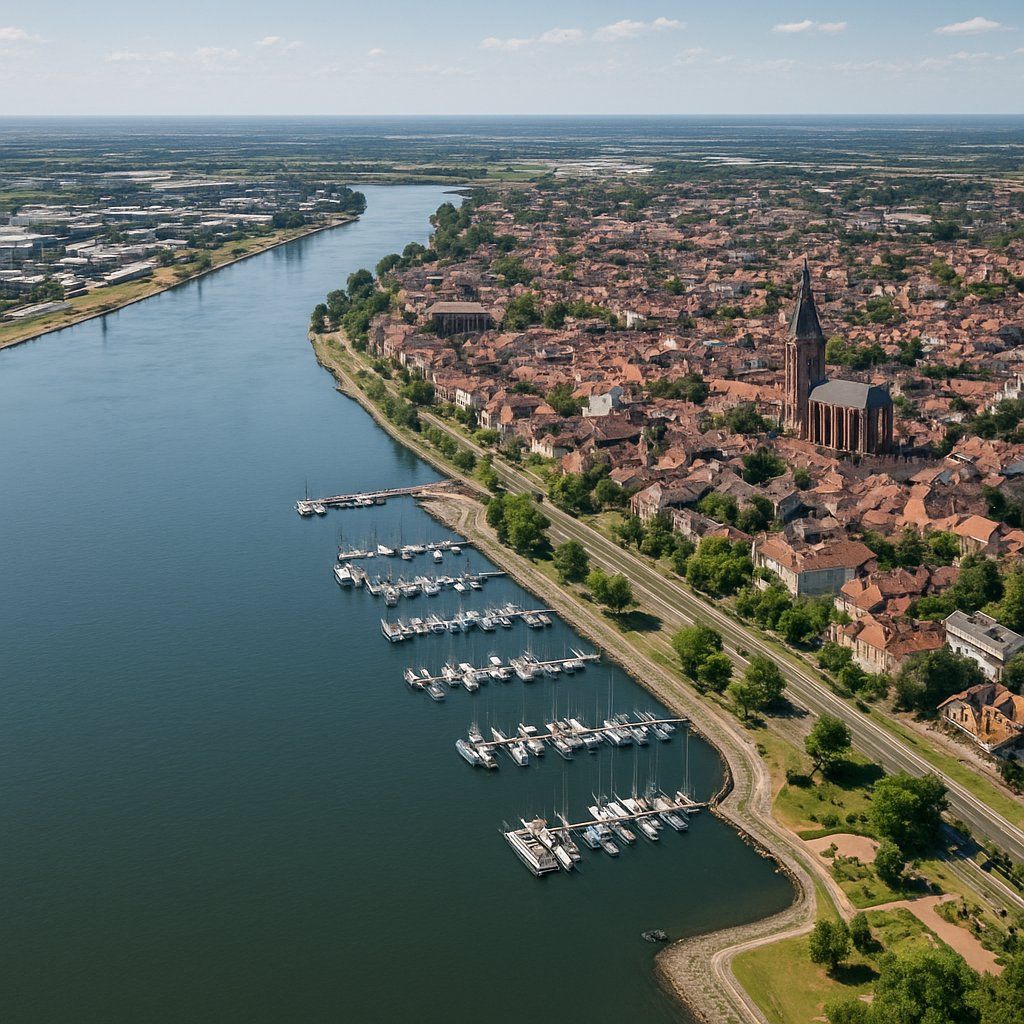 Worms, Germany Cruise Port - overhead view of the Worms itinerary stop located in the Europe - Western Europe cruising region