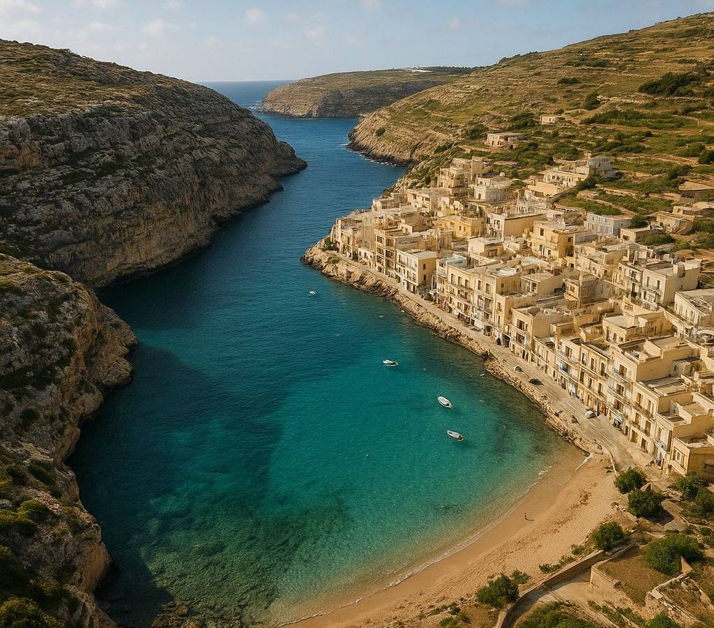 Xlendi Bay Gozo Island Malta Cruise Port