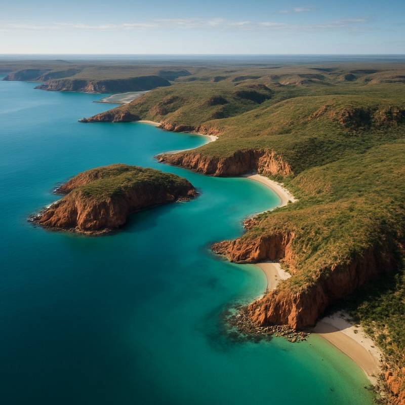 Yampi Sound Kimberley, Western Australia Cruise Port - overhead view of the Yampi Sound itinerary stop located in the South Pacific - Australia cruising region