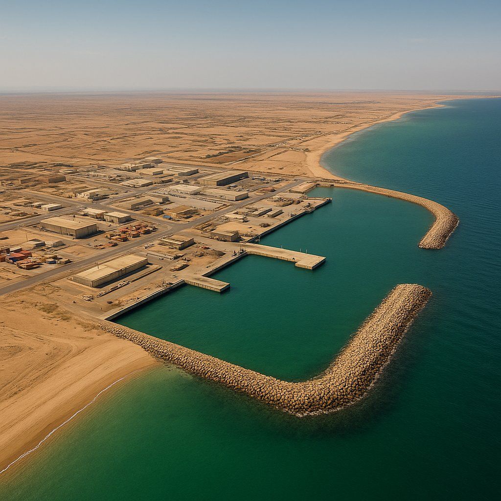 Yanbu Ras Al Abyadh Saudi Arabia Cruise Port - overhead view of the Yanbu itinerary stop located in the Other (Asia/Africa/Middle East) cruising region