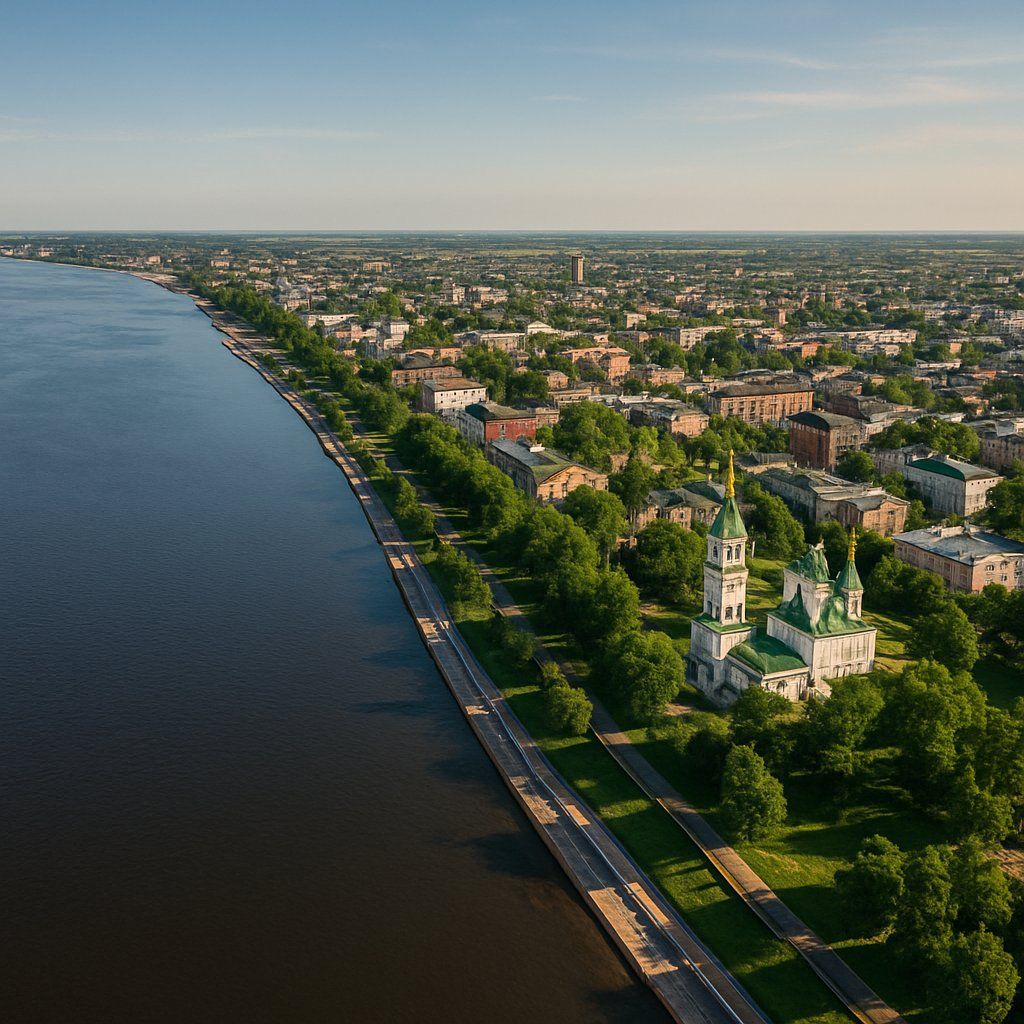 Yaroslavl, Russian Federation Cruise Port - overhead view of the Yaroslavl itinerary stop located in the Europe - Northern Europe cruising region