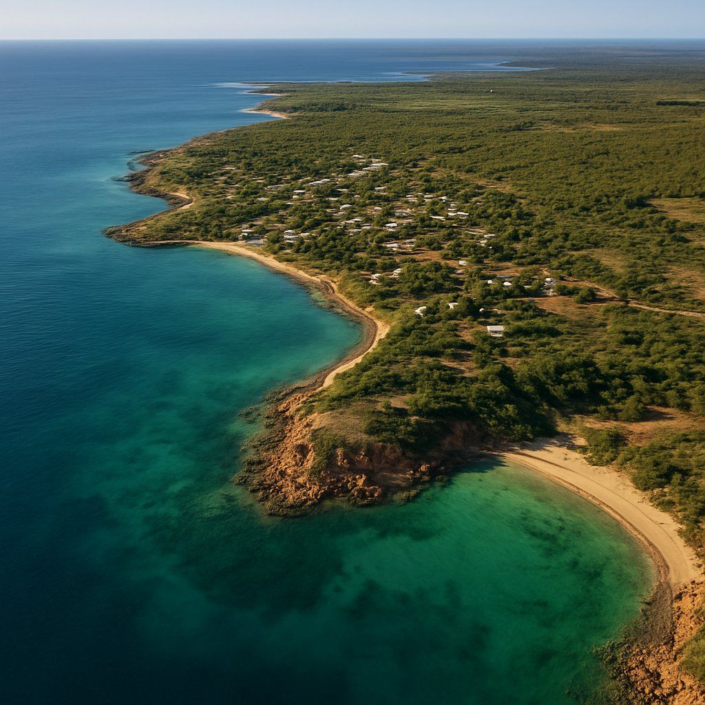 Yirrkala, Australia Cruise Port - overhead view of the Yirrkala itinerary stop located in the South Pacific - Australia cruising region