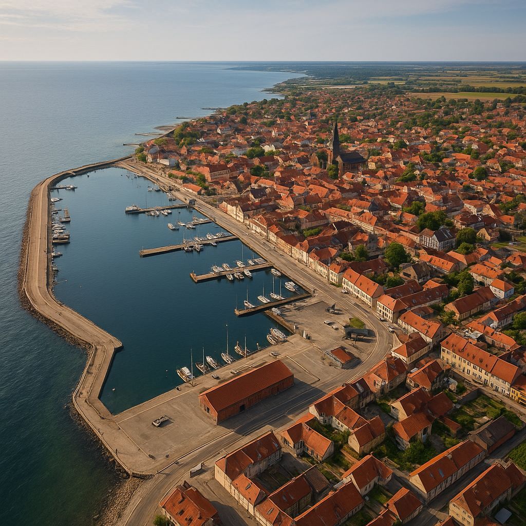Ystad, Sweden Cruise Port - overhead view of the Ystad itinerary stop located in the Europe - Northern Europe cruising region