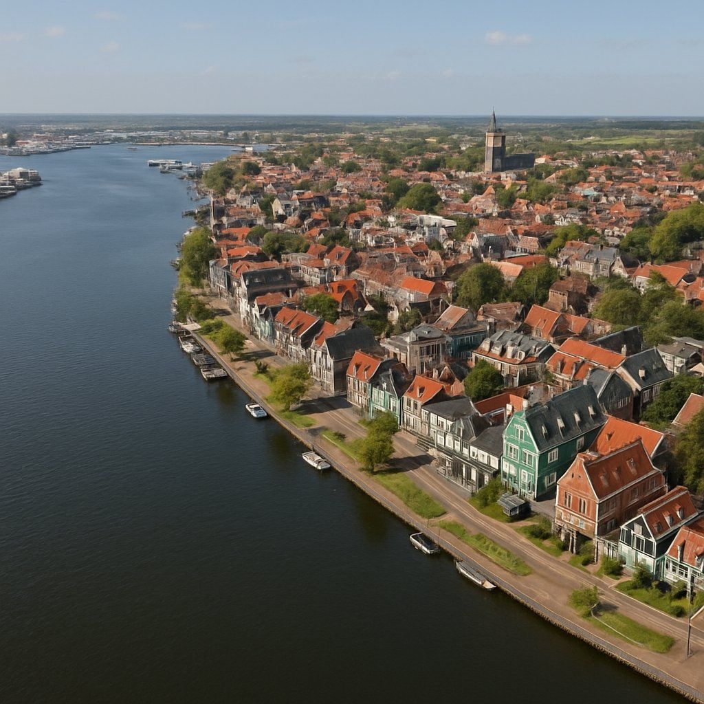 Zaandam Cruise Port - overhead view of the Zaandam itinerary stop located in the Europe - Western Europe cruising region