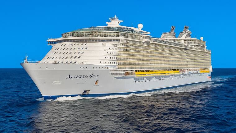 Allure of the Seas cruise ship at sea