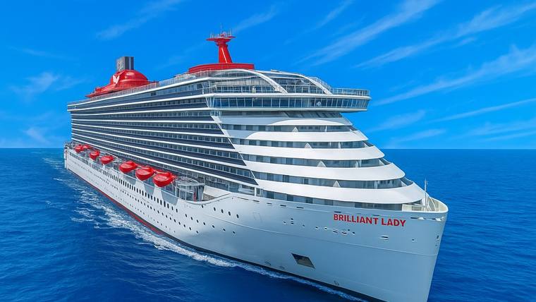 Brilliant Lady cruise ship at sea