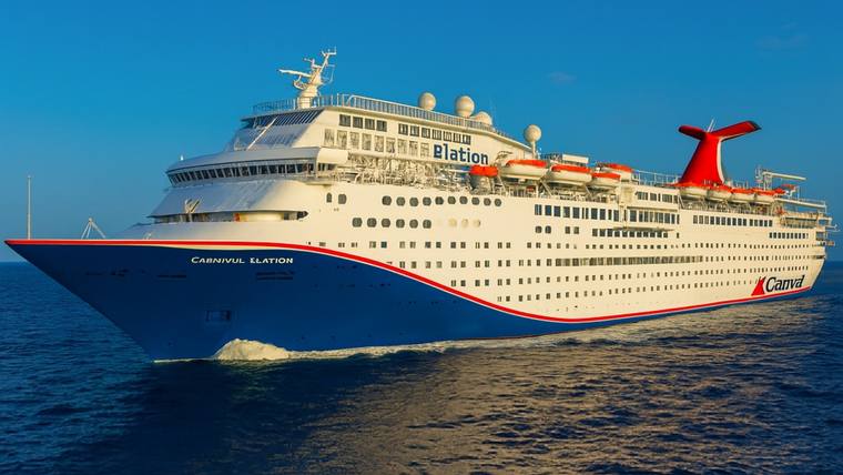 Carnival Elation cruise ship at sea