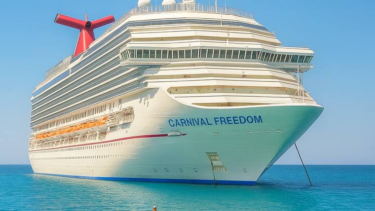 Carnival Freedom cruise ship at sea