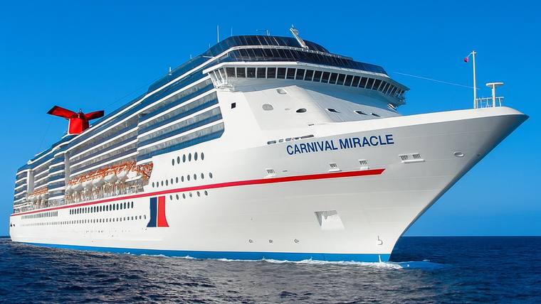 Carnival Miracle cruise ship at sea