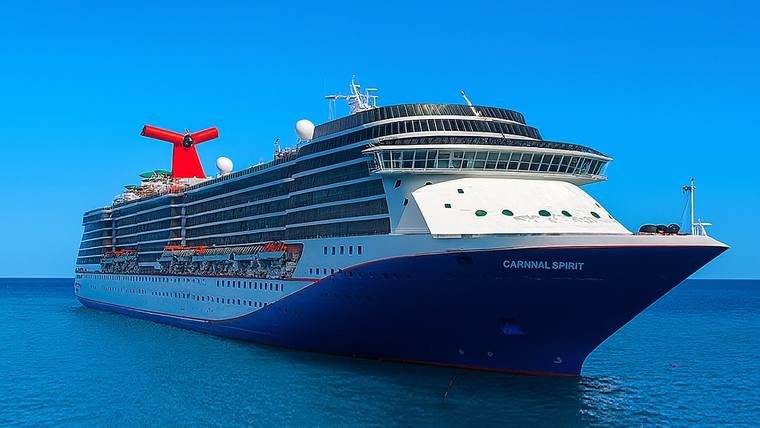 Carnival Spirit cruise ship at sea