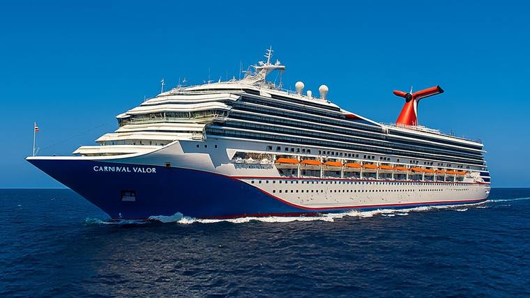 Carnival Valor cruise ship at sea