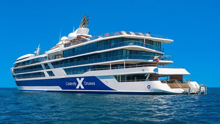 Celebrity Flora cruise ship at sea