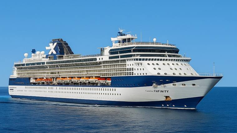Celebrity Infinity cruise ship at sea