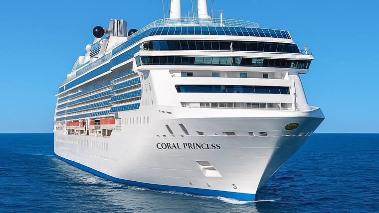 Coral Princess cruise ship at sea